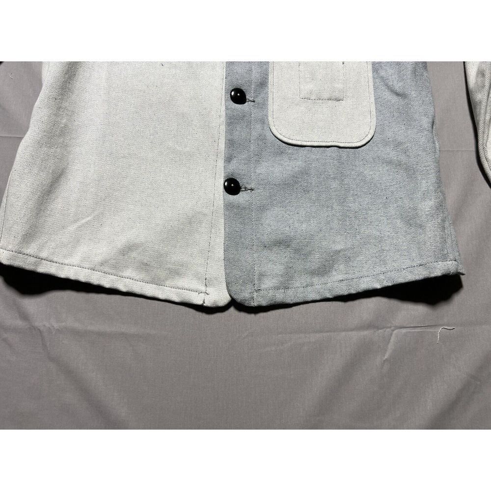 Imperfects Jacket Mens Shepards‎ Denim Button Up Patchwork Chore Coat Shacket XS - Picture 3 of 16